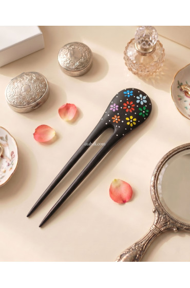Painted Wooden Hair Stick